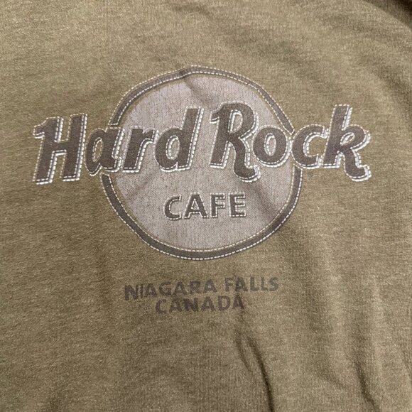 Vintage Hard Rock Cafe Niagara Falls Canada Sweatshirt |Size XL| Olive Crewneck - Picture 7 of 9